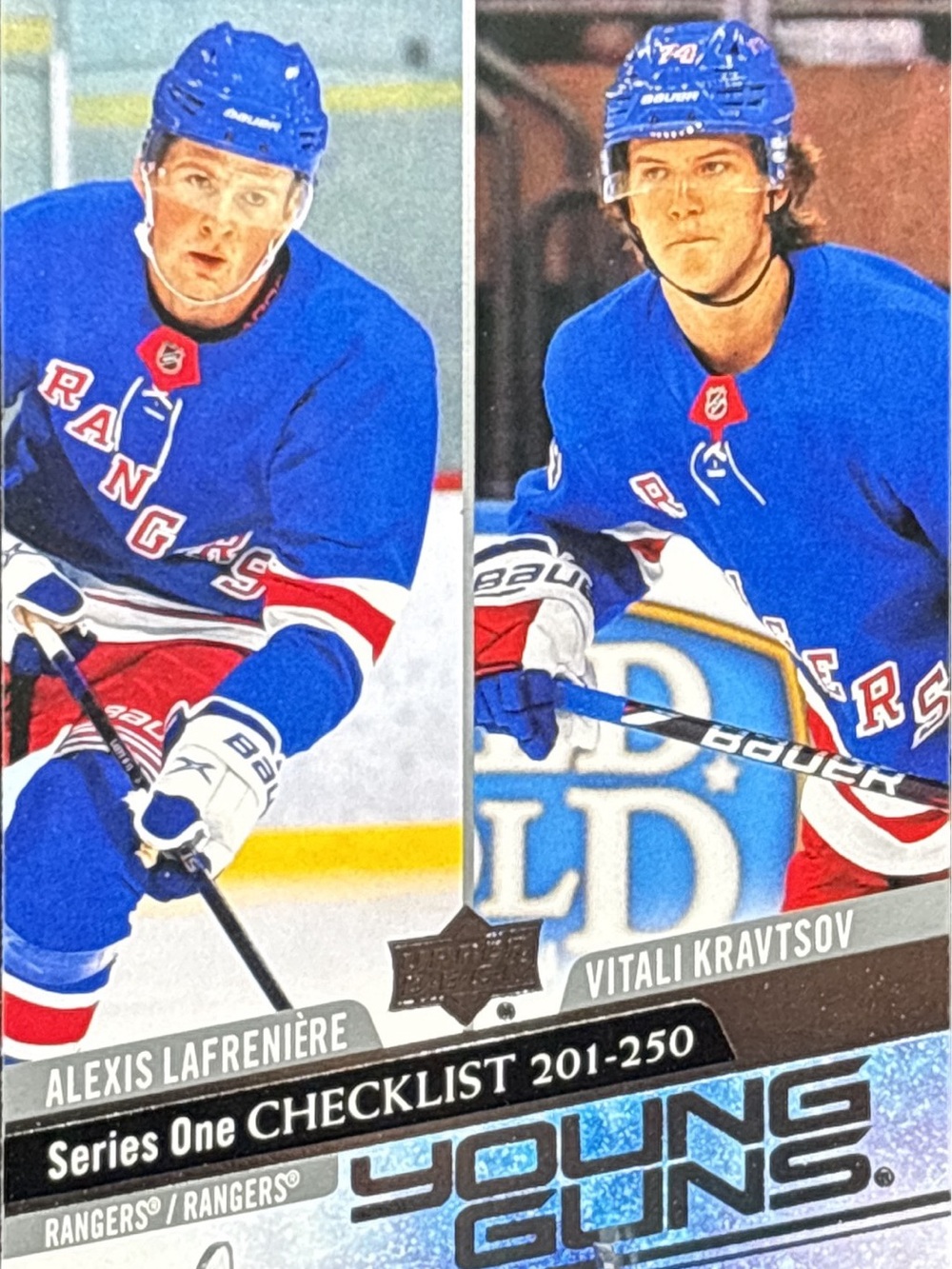 Upper Deck Young Guns Series One Checklist Trading Card - Alex Lafreniere/Vitali